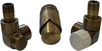Комплект Lux термостатический Медь Антик Форма осевая, правый