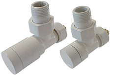 Комплект клапанов с ручной регулировкой форма угловая Элегант Белый