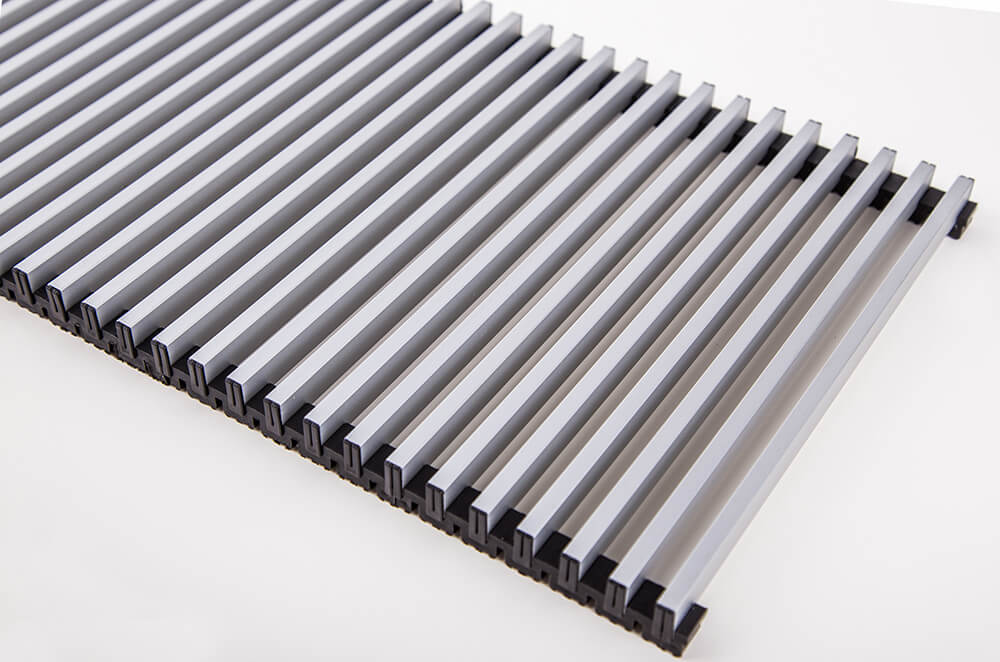  Декоративная решетка Techno Elit рулонная алюминиевая,150/1000 мм,цвет алюминий