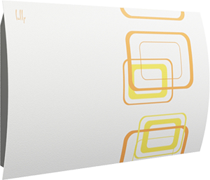 Дизайн-радиатор Lully коллекция "Геометрия" gmt-02 steel (цвет оранжево-желтый) боковое подключение