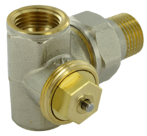 Клапан термостатический с фиксированным Kv, двойной угол, ВР, М28 - 1/2", R806604