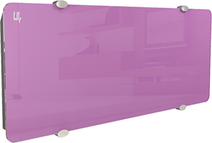 Дизайн-радиатор Lully коллекция "Блики" blik-01 glass (цвет фиолетовый) боковое подключение