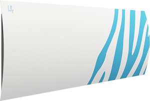 Дизайн-радиатор Lully коллекция "Зебра" zb-02 steel (цвет голубой) боковое подключение