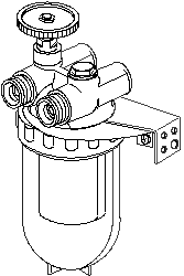 Фильтр жидкого топлива Oventrop Oilpur для двухтрубных с-м DN 10, G ⅜ ВР x G ⅜ НР, для работы в режиме всас., войлочный фильтр. патрон арт. 2120503