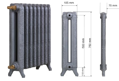 Цены на чугунные радиаторы в стиле Ретро - MERKUR GuRaTec (Меркур Гуратек)