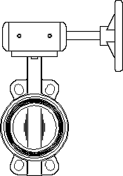 Клапан межфланцевый с червячной передачей Oventrop