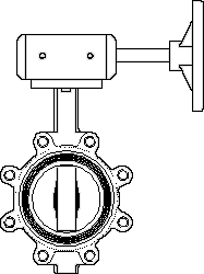 Клапан межфланцевый с червячной передачей Oventrop