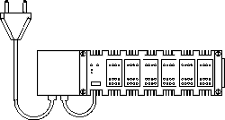 Креммная коробка для присоединения комнатных термостатов и сервоприводов на 6 отопительных контуров