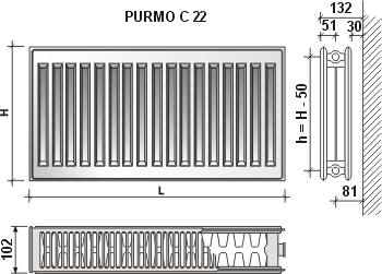 PURMO Compact - Размер радиаторов