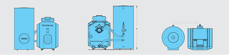 Напольные чугунные котлы, работающие на газе/дизельном топливе Buderus Logano G125WS 