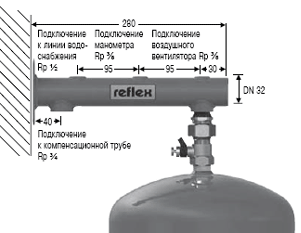 Настенный крепеж reflex для баков 8 - 25 литров