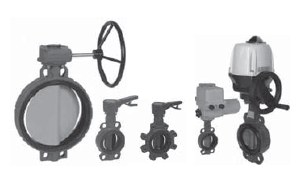 Затворы поворотные дисковые DANFOSS VFY-WH, VFY-WG, VFY-LH, VFY-LG, VFY-WA, SYLAX (Ду = 25–350 мм), SYLAX (Ду = 400–1000 мм) 