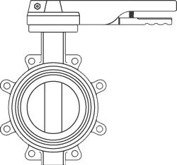 Клапан межфланцевый с позиционируемым рычагом Oventrop
