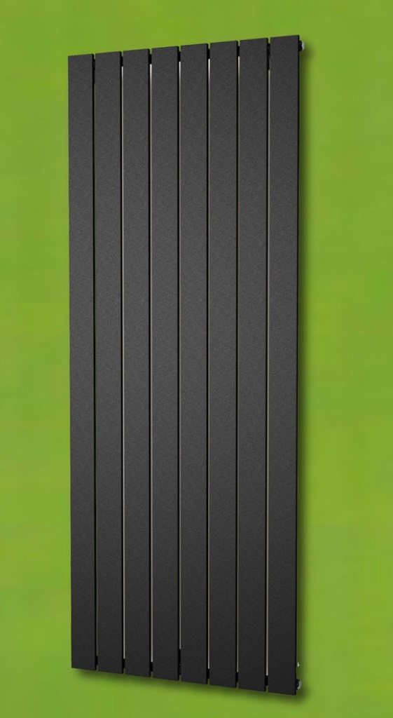 Радиатор Соло В 1-1750-10 RALTP26X-M215249005 вертикальный, черный матовый, боковое подключение.