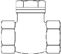 Обратный клапан Oventrop с прямой врезкой Ду40, G1 1/2 ВР, PN16, бронза/латунь арт.1075012