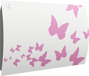 Дизайн-радиатор Lully коллекция "Бабочки" bkk-01 steel (цвет розовый) боковое подключение