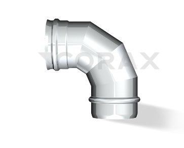 Отвод 90° Ф (304/0,8), Ø 180 мм, Corax