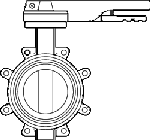 Запорный клапан  Рычаг,-10 до +110C, клин CF8M,Ду200 Артикул №: 1048256