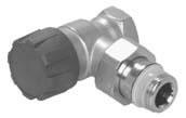 Термостатический клапан для однотрубных систем с увеличенным коэффициентом Kv угловой, BP-HP (58мм) DN 15