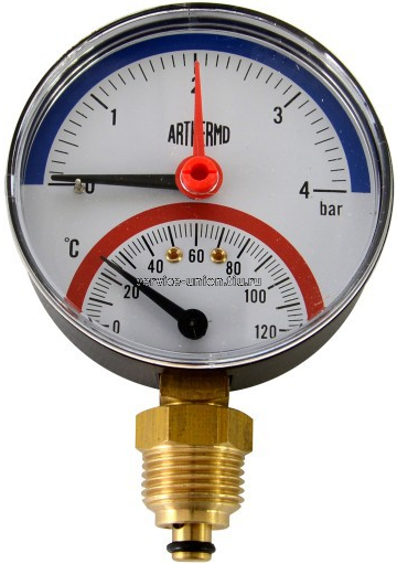 Термоманометр радиальный Arthermo (TI110 80 0-4Bar 0-120°C)