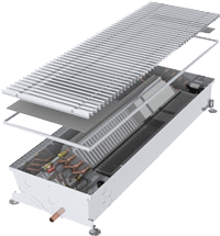 Встраиваемый в пол конвектор с вентилятором MINIB COIL-HCM-900 (без решетки)