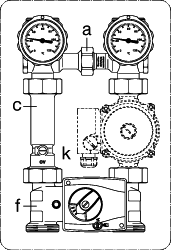 "Regumat M4-130" система обвязки котла  укороч. размер, с насосом Grundfos,Ду25 Артикул №: 1355485