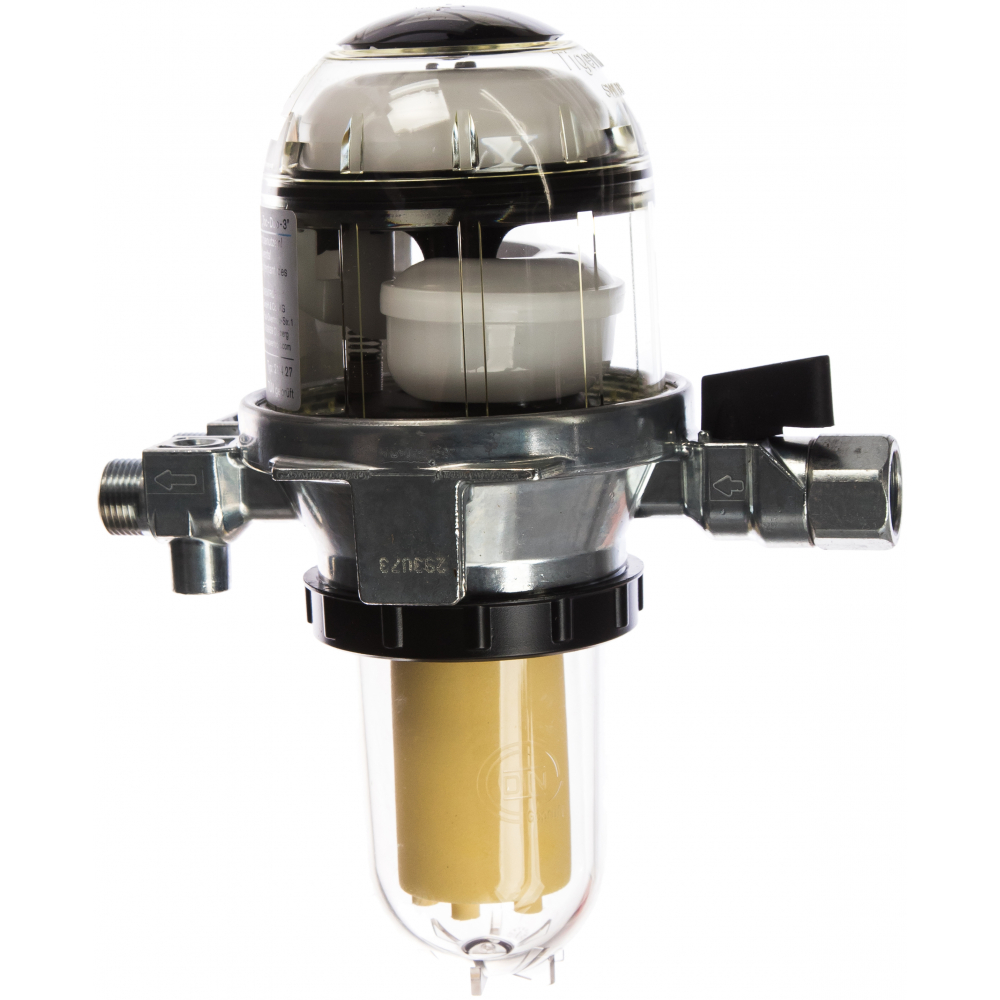 Oventrop Toc-Duo-3 2142732 - комбинированный фильтр дизельного топлива + воздухоотводчик, G ⅜ F x G ⅜ M, пластиковый патрон Siku 25-40 мкм