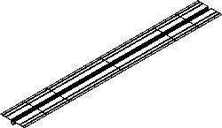 Теплопровод. пластина для укладки  из оцинков. жести,998x122x0,4мм Артикул №: 1402850