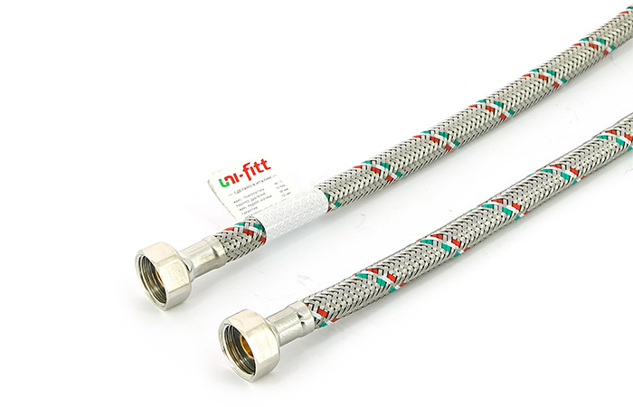 Гибкая подводка для воды ВВ 1/2", 120 см,Uni-Fitt
