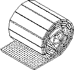Рулонный мат для "Cofloor", крепление скобами  10 x 1м, из пенополистирола, WLG 045, толщина 35-2мм Артикул №: 1402510