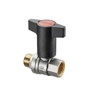 Oventrop Optibal 1077306 шаровой кран с маховиком из пластика DN 20, G ¾ НР x G ¾ ВР, PN 16, латунь.
