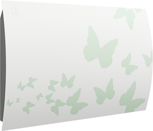 Дизайн-радиатор Lully коллекция "Бабочки" bkk-02 steel (цвет светло-зеленый) боковое подключение