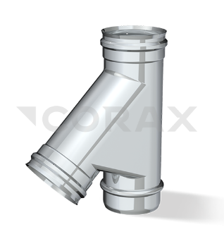 Тройник-К 135° Ф (316/0,5), Ø 120 мм, Corax 