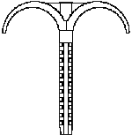 Дюбель двойной, для трубы "Copipe"  пластмасса, для труб с нар. диаметром до 32мм Артикул №: 1509092