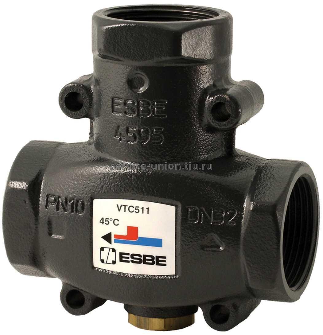Трехходовой смесительный клапан Esbe VTC511 55°C  DN25 1"  