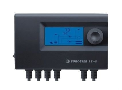 Контроллер Euroster 11WB для твердотопливных котлов с нагнетательным вентилятором и ГВС