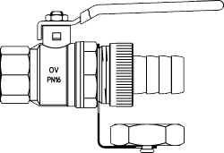 Шаровой кран латунь со стуцером для шлага  Ду15,R1/2ВР,PN16,т-ра.от -20 до 120 C Артикул №: 1036154