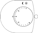 Комнатный термостат 24 В для отопл./охл.  с цоколем для подключения Артикул №: 1152062