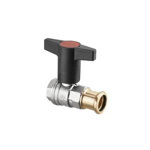 Кран шаровый "Optibal", пластмасс.рукоятка Ду15, пресс.соед. 15мм x 1/2" ВР