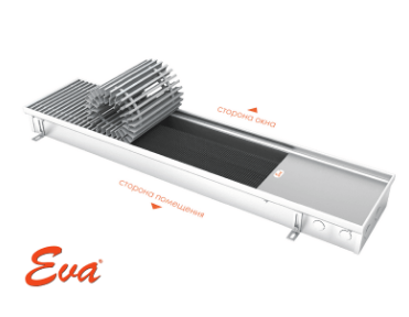 Внутрипольный конвектор EVA без вентилятора, K.80.258,длина 1500 мм