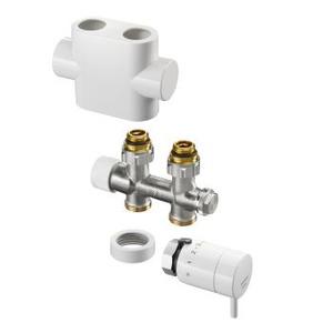Комплект подключения OVENTROP для радиаторов ванной комнаты «Multiblock T» + «pinox-H» Dg, белый