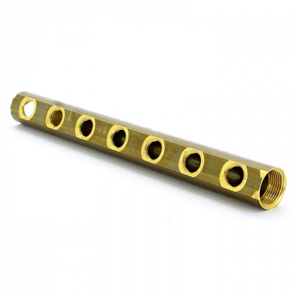 850/50 1"x 07 Коллектор 1"ВР х 1/2"ВР, 7 выходов, шаг 50 мм