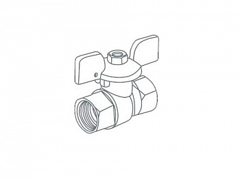 Кран шаровый для газа Royal Thermo Gas,ВВ,1/2" ручка бабочка