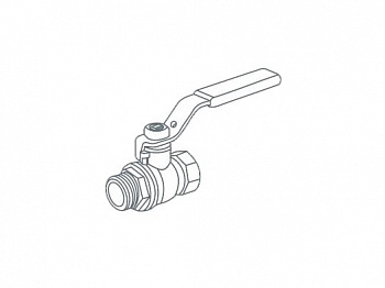 Кран шаровый для газа Royal Thermo Gas,НВ,1/2" ручка рычаг