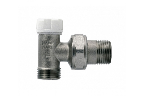 397 1/2" ЗУ Радиаторный вентиль 1/2" на обрат. подводку, угловой, НР-НГ