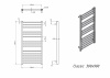 Полотенцесушитель водяной Grota Classic 300x900 хром глянцевый