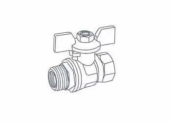 Кран шаровый для газа Royal Thermo Gas,НВ,1/2" ручка бабочка