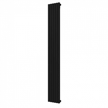 Стальной трубчатый радиатор отопления КЗТО QUADRUM 30 V 1 1750-6 RT RAL 1T103S9005 чёрный матовый муар