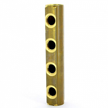 850/50 3/4"x 04 Коллектор 3/4"ВР х 1/2"ВР, 4 выхода, шаг выходов 50 мм