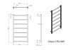 Полотенцесушитель водяной Grota Simple 530x1000 хром матовый